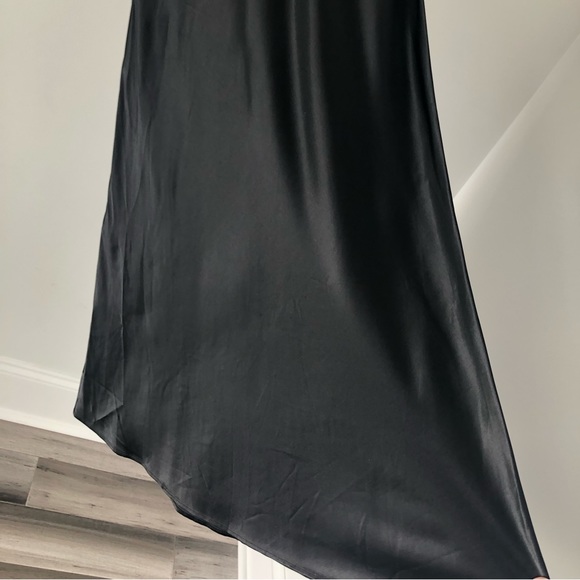 Vintage 90’s Dawn Joy Fashion Satin Bias Cut High Neck Floral Gown Maxi Dress - Picture 8 of 12